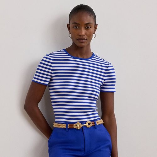 Striped Stretch Cotton Crewneck Tee - Lauren - Modalova