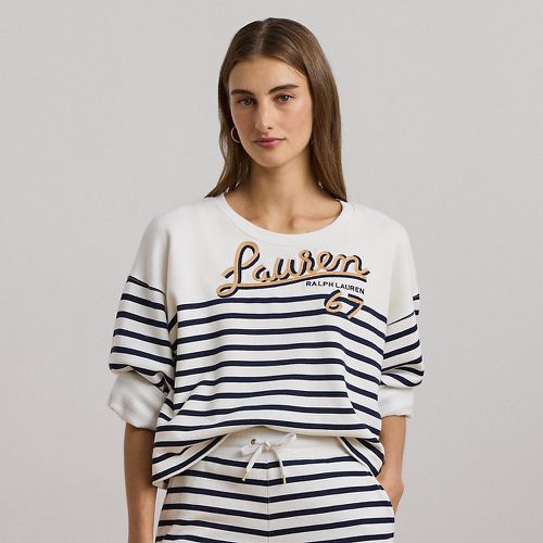 Striped French Terry Cropped Sweatshirt - Lauren - Modalova