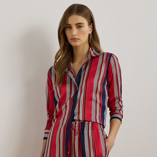 Classic Fit Striped Charmeuse Shirt - Lauren - Modalova