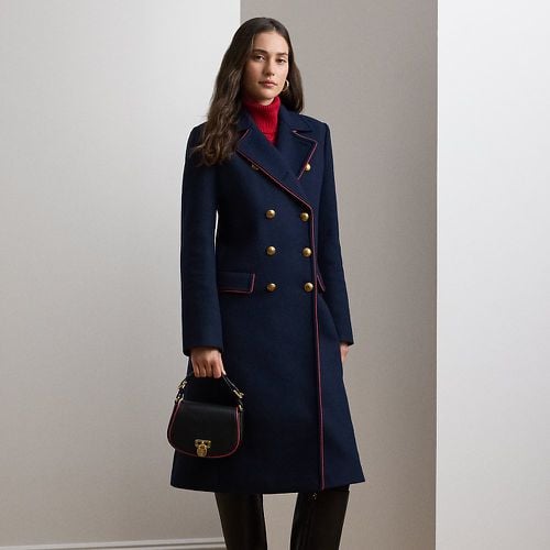 Wool-Blend Double-Breasted Coat - Lauren - Modalova