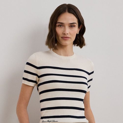 Striped Short-Sleeve Jumper - Lauren - Modalova