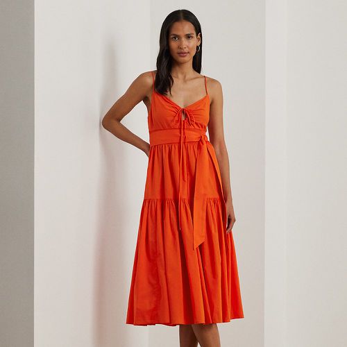 Belted Cotton Voile Sleeveless Dress - Lauren - Modalova