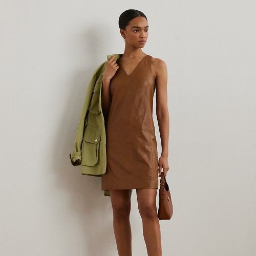 Lambskin Sleeveless Shift Dress - Lauren - Modalova