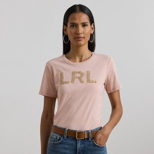 French Knot-Logo Cotton Jersey Tee - Lauren - Modalova