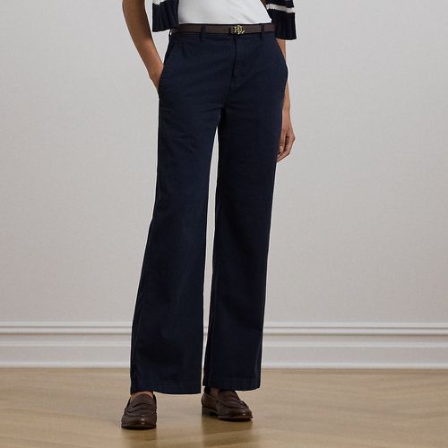 Cotton Twill Wide-Leg Trouser - Lauren - Modalova