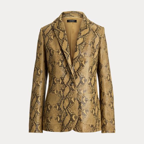 Python-Embossed Lambskin Blazer - Lauren - Modalova