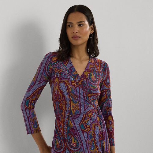 Petite - Paisley Stretch Jersey Top - Lauren Petite - Modalova