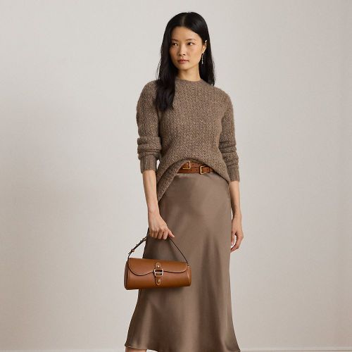 Petite - Satin Charmeuse Midi Skirt - Lauren Petite - Modalova