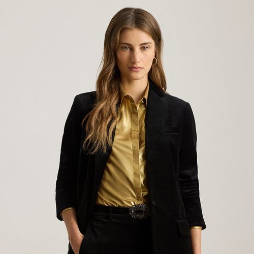 Petite - Stretch Velvet Blazer - Lauren Petite - Modalova