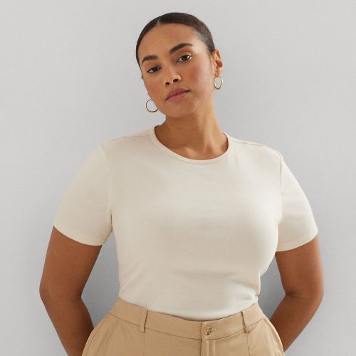 Curve - Stretch Cotton T-shirt - Lauren Curve - Modalova