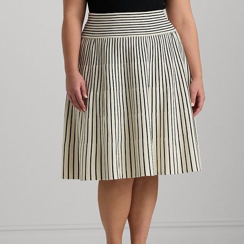 Curve - Striped Cotton-Blend Midi Skirt - Lauren Curve - Modalova