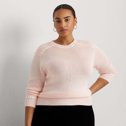 Curve - Cotton-Blend Crewneck Jumper - Lauren Curve - Modalova