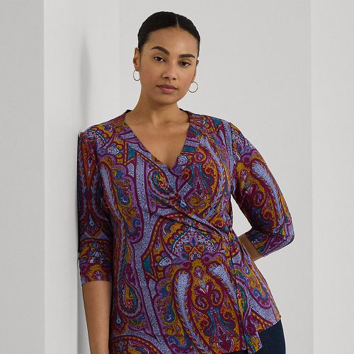 Curve - Paisley Stretch Jersey Top - Lauren Curve - Modalova