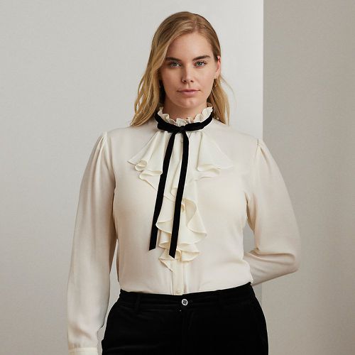 Curve - Ruffle-Trim Georgette Blouse - Lauren Curve - Modalova