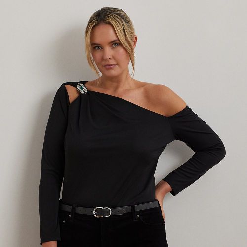 Curve - Embellished Jersey One-Shoulder Top - Lauren Curve - Modalova