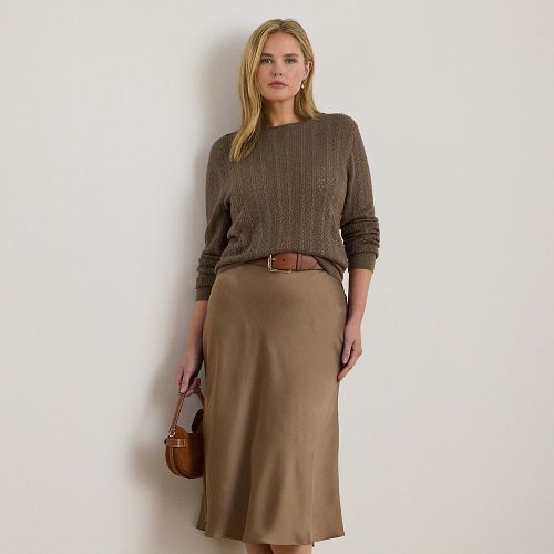 Curve - Satin Charmeuse Midi Skirt - Lauren Curve - Modalova