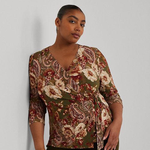 Curve - Floral Stretch Jersey Top - Lauren Curve - Modalova