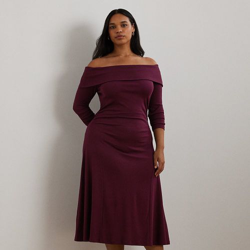 Curve - Rib-Knit Off-the-Shoulder Midi Dress - Lauren Curve - Modalova