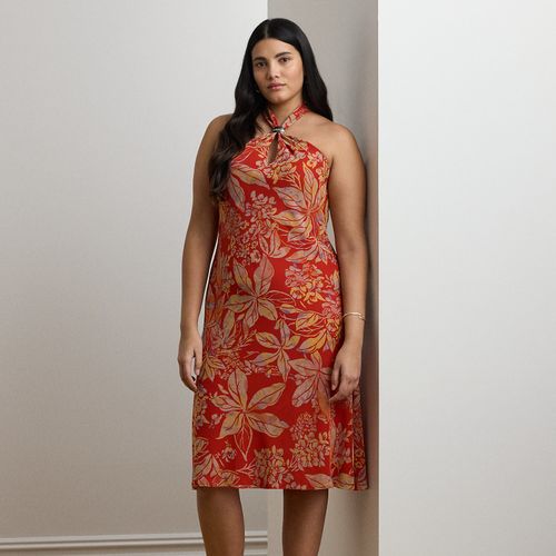 Curve - Floral Georgette Halter Dress - Lauren Curve - Modalova