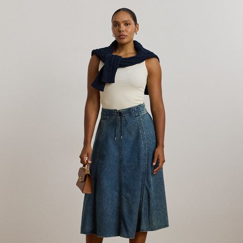 Curve - Denim Drawcord Midi Skirt - Lauren Curve - Modalova