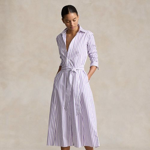 Belted Striped Cotton Shirtdress - Polo Ralph Lauren - Modalova