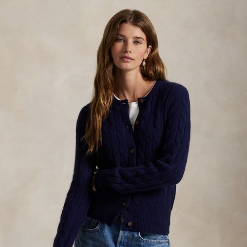 Cable-Knit Cashmere Crewneck Cardigan - Polo Ralph Lauren - Modalova
