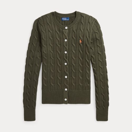 Cable-Knit Cotton Crewneck Cardigan - Polo Ralph Lauren - Modalova