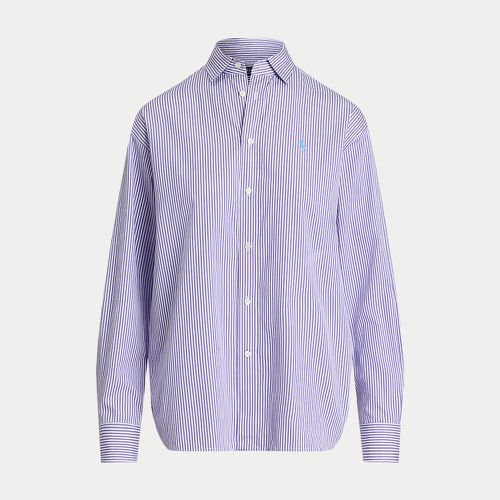 Relaxed Fit Striped Cotton Shirt - Polo Ralph Lauren - Modalova