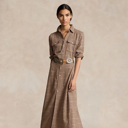 Belted Plaid Cotton-Blend Dress - Polo Ralph Lauren - Modalova