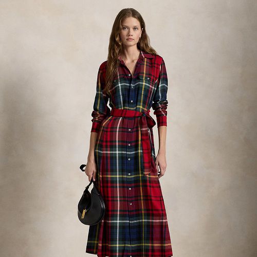 Belted Plaid Cotton-Blend Dress - Polo Ralph Lauren - Modalova