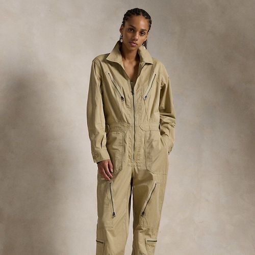 Cotton Twill Zip-Front Jumpsuit - Polo Ralph Lauren - Modalova