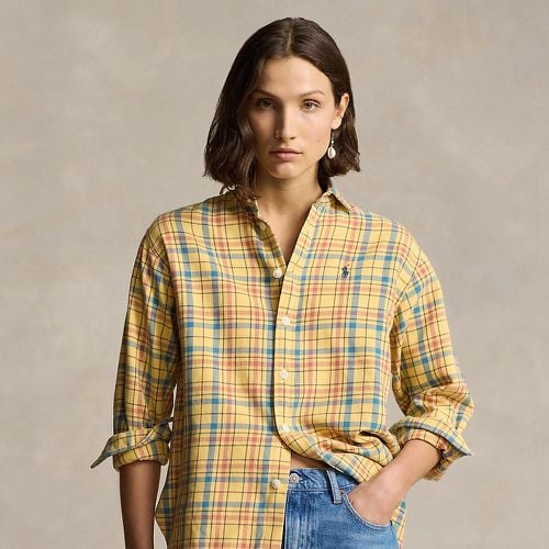 Relaxed Fit Plaid Cotton Shirt - Polo Ralph Lauren - Modalova