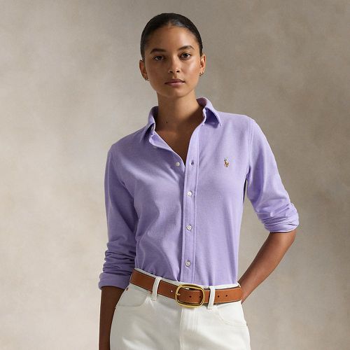 Slim Fit Knit Cotton Oxford Shirt - Polo Ralph Lauren - Modalova