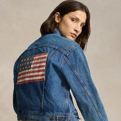 Flag Denim Trucker Jacket - Polo Ralph Lauren - Modalova