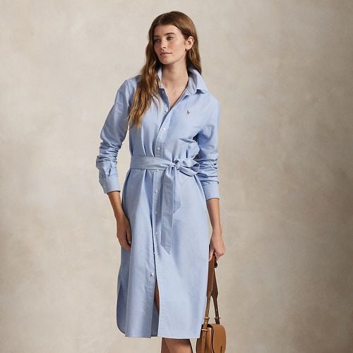 Belted Cotton Oxford Shirtdress - Polo Ralph Lauren - Modalova