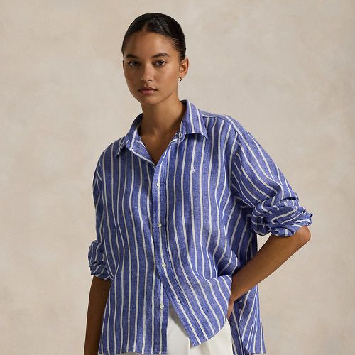 Wide Cropped Gingham Linen Shirt - Polo Ralph Lauren - Modalova