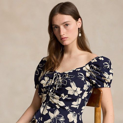 Floral Drawstring Cotton Top - Polo Ralph Lauren - Modalova