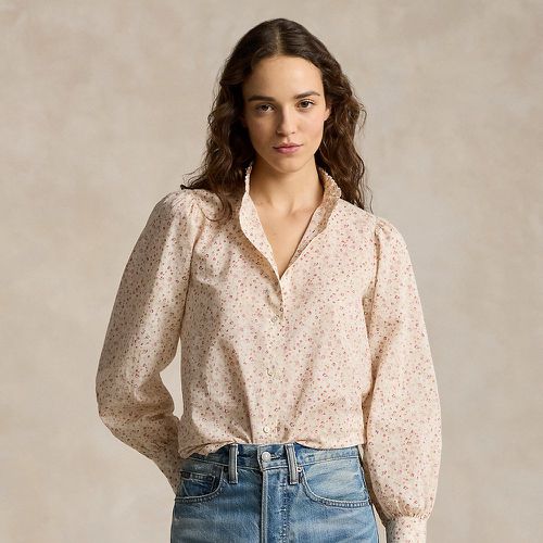 Ruffle-Trim Floral Cotton Shirt - Polo Ralph Lauren - Modalova