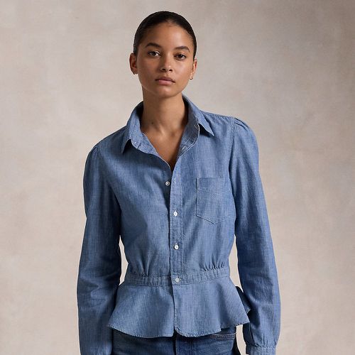 Chambray Peplum Shirt - Polo Ralph Lauren - Modalova