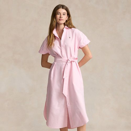 Belted Short-Sleeve Oxford Shirtdress - Polo Ralph Lauren - Modalova