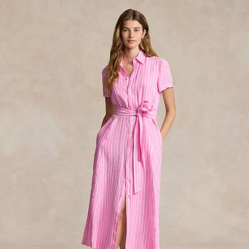 Belted Striped Linen Shirtdress - Polo Ralph Lauren - Modalova