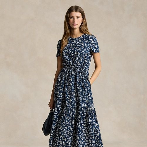 Floral Tiered Cotton Poplin Dress - Polo Ralph Lauren - Modalova