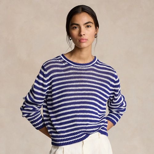 Striped Linen-Cotton Jumper - Polo Ralph Lauren - Modalova