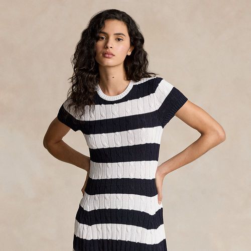 Striped Cable-Knit Jumper Dress - Polo Ralph Lauren - Modalova