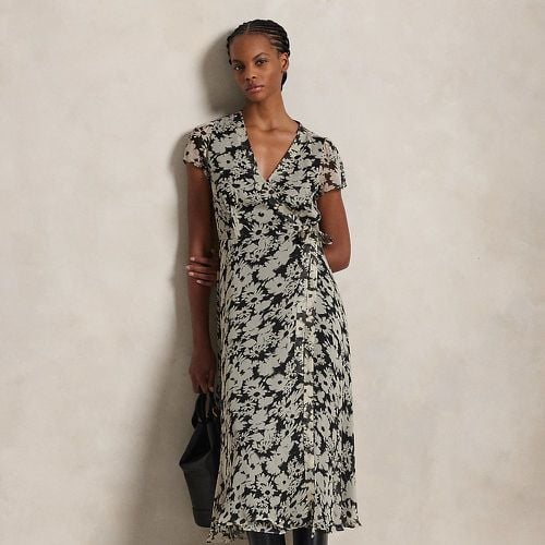 Crinkled Floral Wrap Dress - Polo Ralph Lauren - Modalova