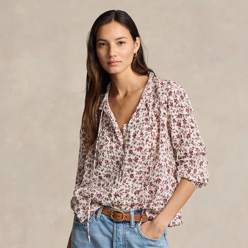 Floral Cotton Popover Top - Polo Ralph Lauren - Modalova