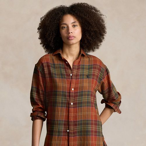 Relaxed Fit Plaid Cotton-Blend Shirt - Polo Ralph Lauren - Modalova