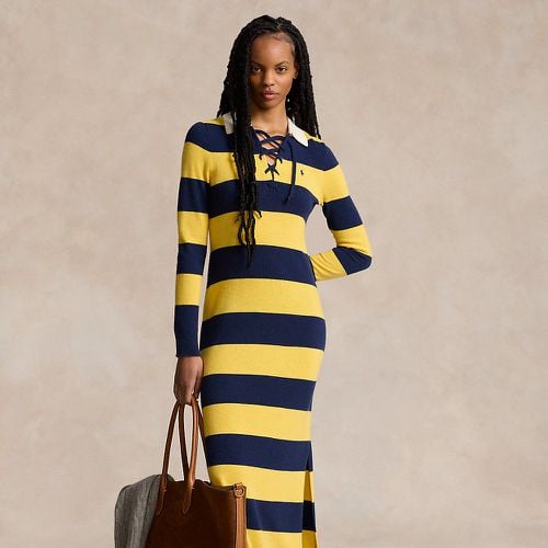 Striped Cashmere Rugby Jumper Dress - Polo Ralph Lauren - Modalova