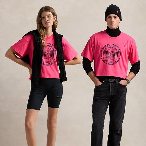 Pink Pony Cotton Jersey Cropped Tee - Polo Ralph Lauren - Modalova