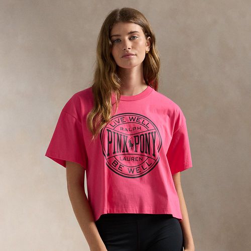 Pink Pony Cotton Jersey Cropped Tee - Polo Ralph Lauren - Modalova